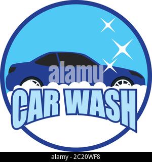 car wash service logo, vector illustration Stock Vector