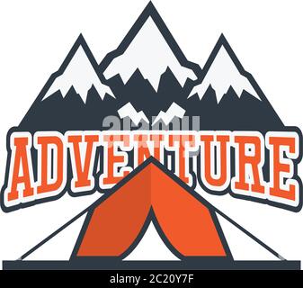 adventure logo with text space for your slogan / tag line isolated on ...