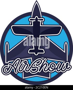 air show logo isolated on white background. vector illustration Stock Vector