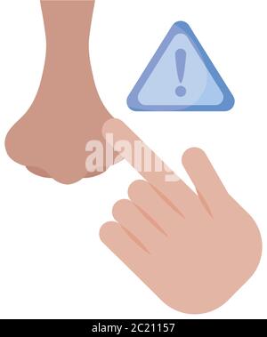 do not touch nose , flat style icon vector illustration design Stock Vector