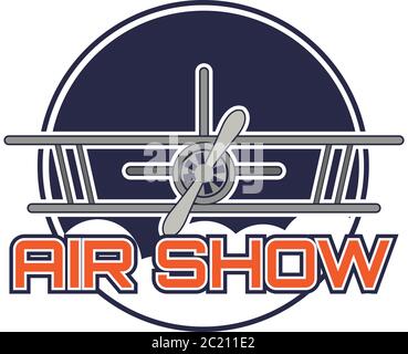 air show logo isolated on white background. vector illustration Stock Vector