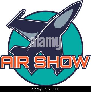 air show logo isolated on white background. vector illustration Stock Vector