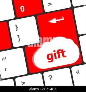 gift word on computer keyboard keys button Stock Photo