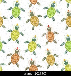 turtle pattern Stock Vector