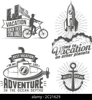 vacation logo Stock Vector