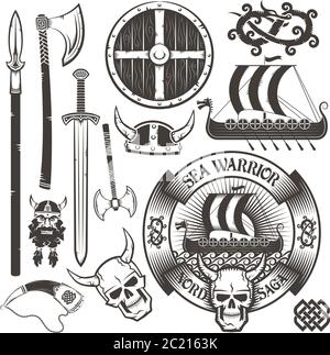 Viking logo Stock Vector