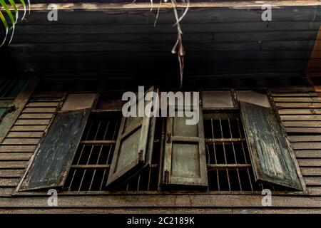 Bangkok, Thailand - Jan 19, 2020 : External of old house was left