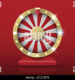 Spinning fortune wheel, vector illutration Stock Vector