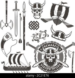 Viking elements Stock Vector