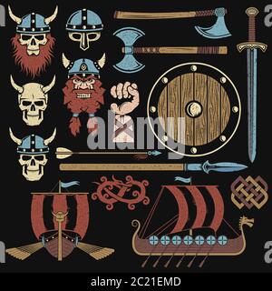 Viking elements Stock Vector