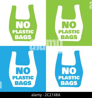 No plastic bag slogan, vector illustration Stock Vector