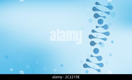 DNA helix structure, science and technology abstract background, vector illustration Stock Vector
