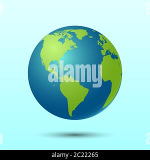 3D Planet earth , vector illustration Stock Vector