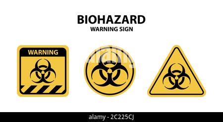 Biohazard warning sign, vector illustration Stock Vector