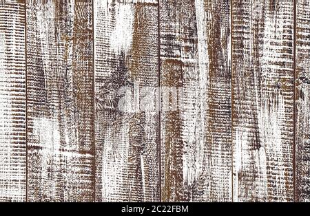 Distressed overlay brown wooden plank texture, grunge background. abstract halftone vector illustration Stock Vector
