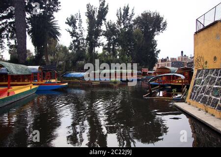 The island of the dolls (La Isla de las Muñecas) little islands in Lake Xochimilco, Mexico City, Mexico Stock Photo