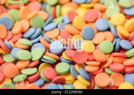 Close up of colorful confetti candy sprinkles Stock Photo