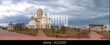 Orthodox Church of St. Alexander Nevsky in The Fortress Of Bender, Transnistria, Moldova. The Church is located on the territory of the historical arc Stock Photo