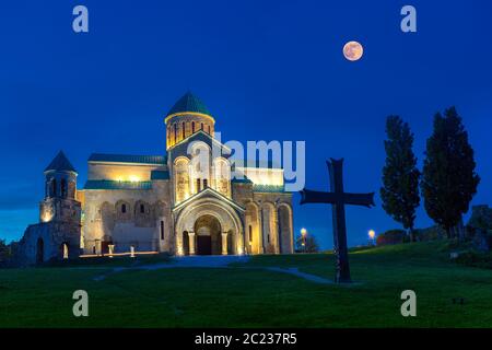 Bagrati Cathedral at the twilight in Kutaisi, Georgia Stock Photo