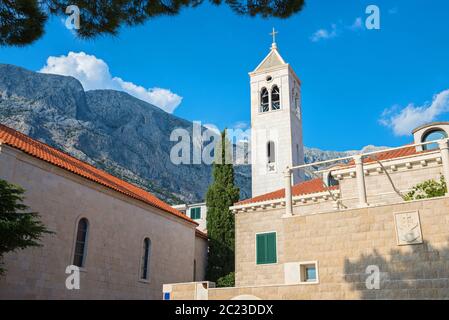 Roman-catholic church in Croatia with blue sky Stock Photo