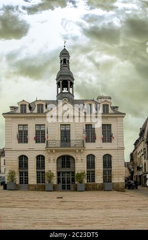 Auray Town Hall, commune of France, in the department of Morbihan, in the Brittany region. Stock Photo