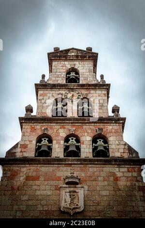 Church of the Assumption of Cangas de Onis, Asturias, Spain Stock Photo