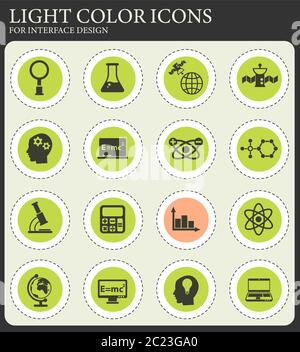 science web icons for user interface design Stock Photo - Alamy