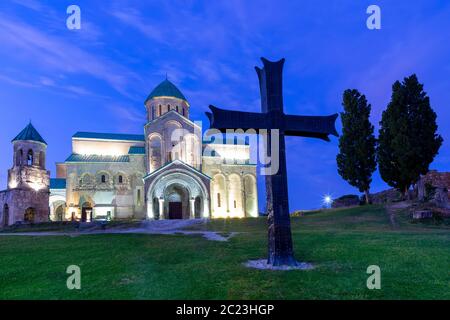 Bagrati Cathedral at the twilight in Kutaisi, Georgia Stock Photo