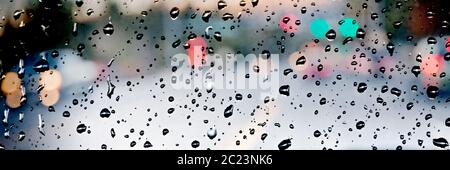 water drops on the window Stock Photo