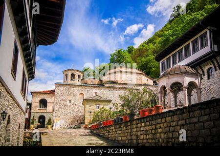 View to Bigorski Monastery St John the Baptist, ,Rostusha, North Macedonia Stock Photo