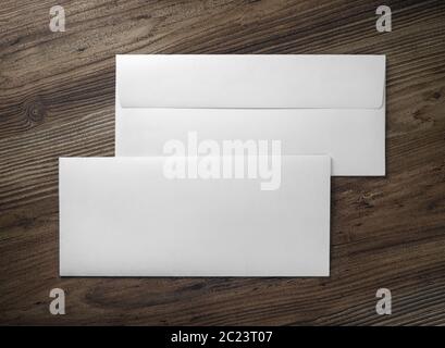 Two blank envelopes Stock Photo