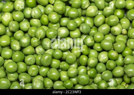 Green pea background. Pisum sativum Stock Photo