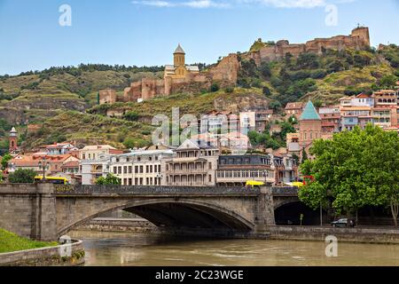 View over the old part of Tbilisi, Georgia Stock Photo