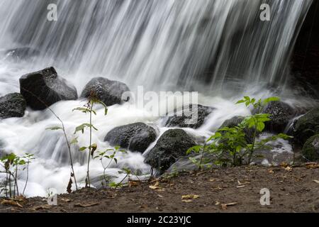 Waterfall in the park Stock Photo