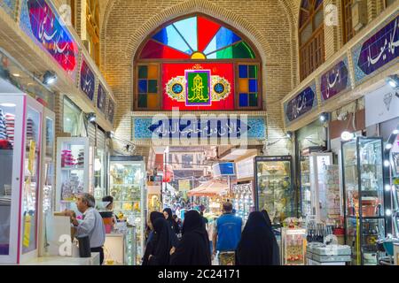 people Grand Bazaar Tehran Iran Stock Photo