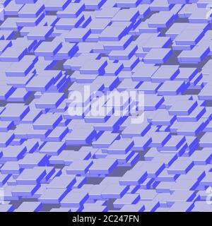 Blue Plates Seamless Pattern on Purple Stock Vector