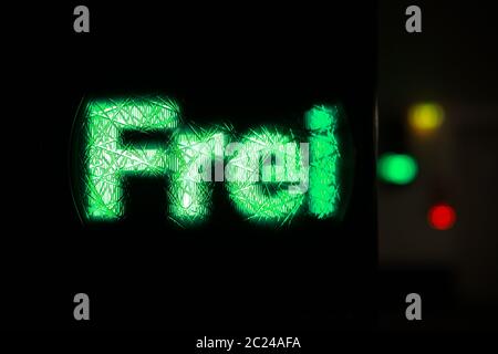 'Frei' german free / open / vacant color light signal sign for traffic parking structure Stock Photo