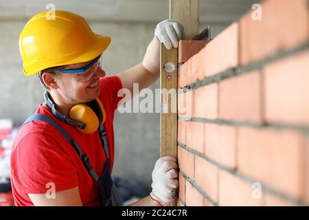 Cheerful male with equipment Stock Photo