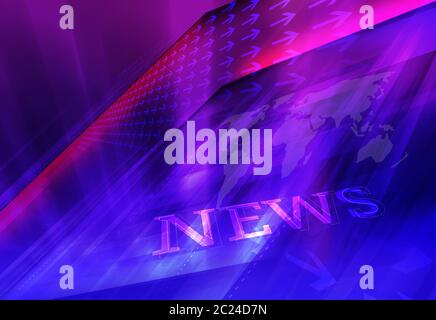 Graphical modern studio news background, suitable for global business ...