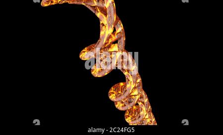 DNA. Abstract 3d polygonal wireframe DNA molecule helix spiral. Stock Photo