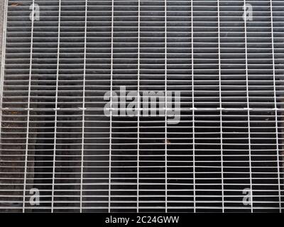 grey steel grid texture useful as a background Stock Photo