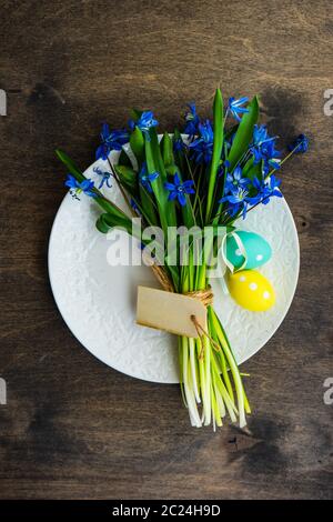Easter table setting Stock Photo