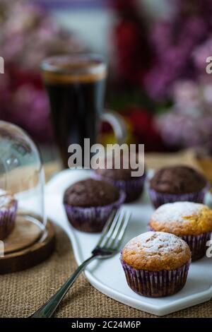 Cupcakes for breakfast Stock Photo