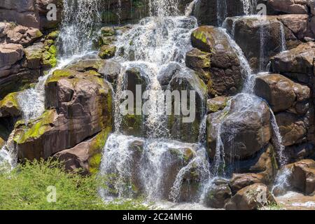 Fall in Awash National Park. Waterfalls in Awash wildlife reserve in south of Ethiopia. Wilderness scene, Africa Stock Photo