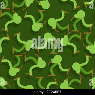 Kiwi bird cartoon pattern seamless. little bird run background. Baby fabric texture Stock Vector
