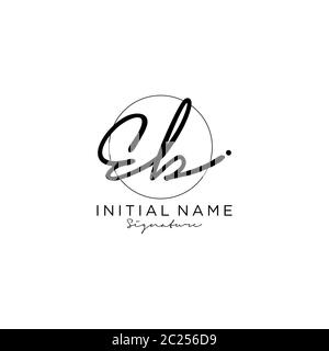 EB Initial letter handwriting and signature logo. A concept handwriting ...