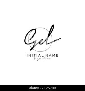 GD Initial letter handwriting and signature logo. A concept handwriting ...