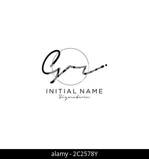 GM Beauty vector initial logo art, handwriting logo of initial signature,  wedding, fashion, jewerly, boutique, floral and botanical with creative  template for any company or business. 16210797 Vector Art at Vecteezy