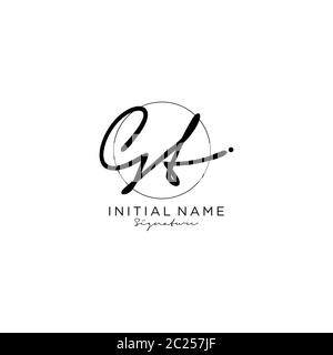 G T GT Initial letter handwriting and signature logo. A concept ...