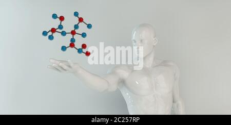 Abstract Molecules Medical Background as a Science Concept Stock Photo